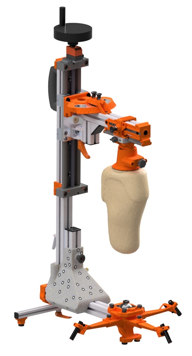 TOscan-Socket mit eingespanntem Fräsmodell